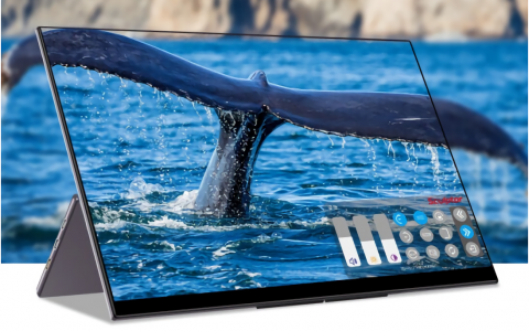 雕塑家15.6英寸4K OLED便携式显示器评测：无线投屏，DCI-P3,100%，触摸旋转