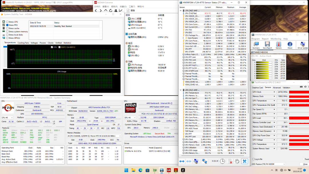 聊一款搭载Radeon RX6650M独显的游戏本