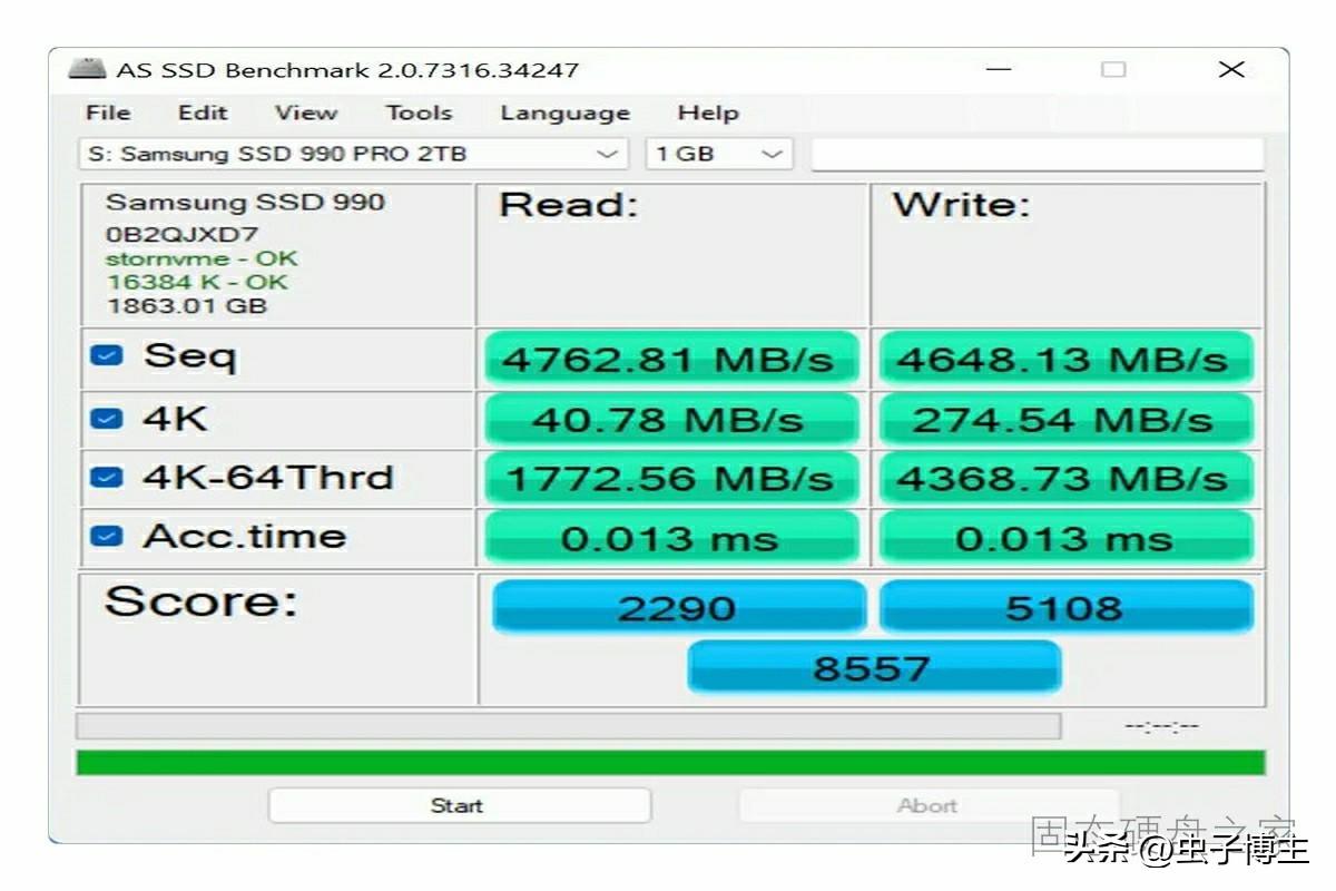 三星 990 PRO M.2 PCIE 4.0 X4 2TB旗舰固态硬盘测评：性能无敌