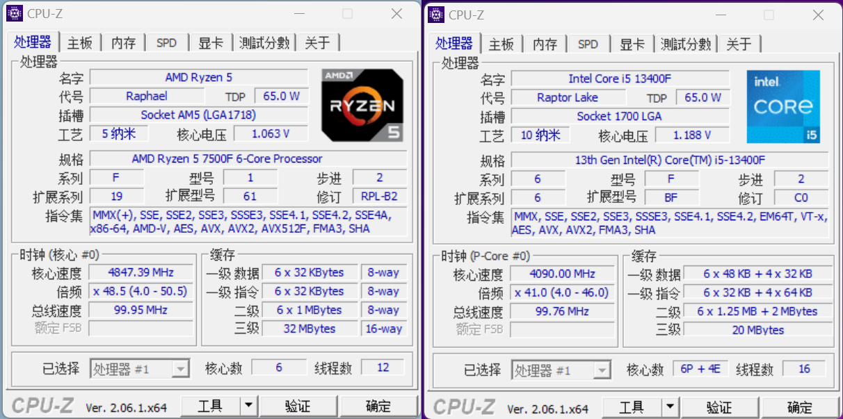 千元之战，谁是主宰？锐龙5 7500F VS 酷睿i5 13400F首发评测